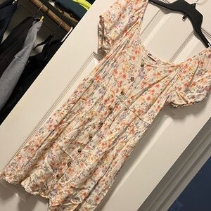 Newly added 💕SO Floral Midi Dress - Cream, Orange, Pink